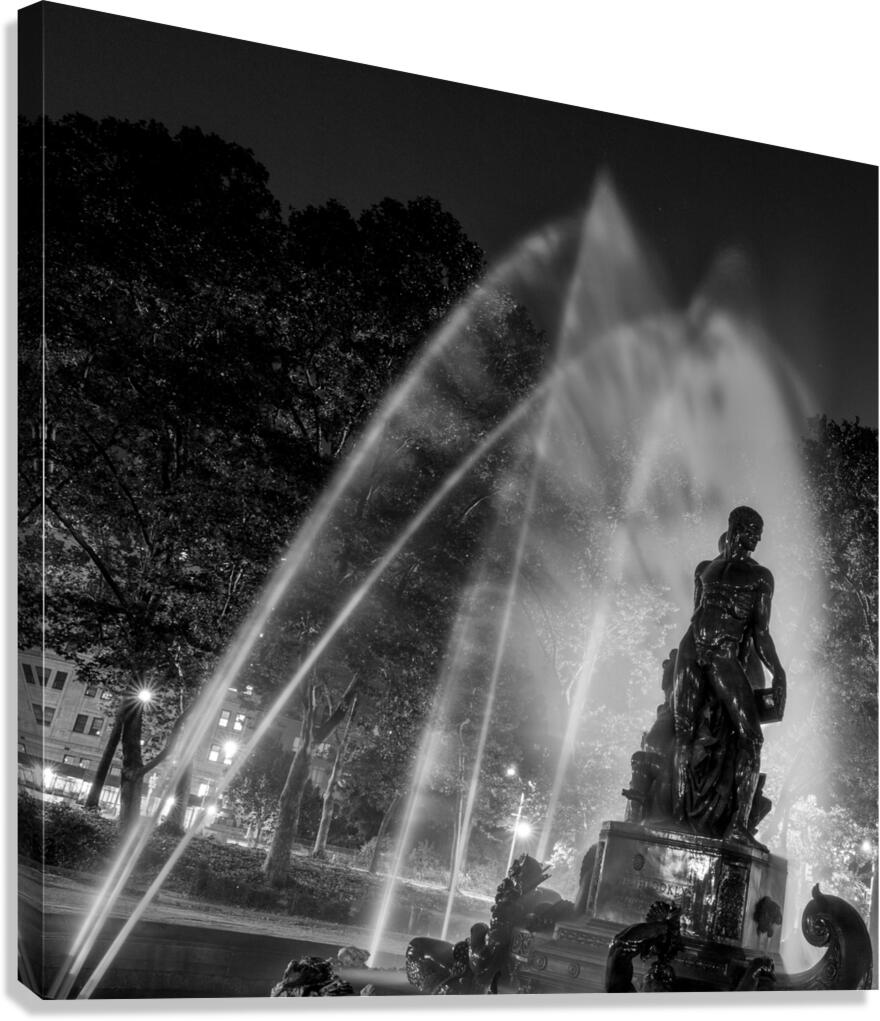 bailey fountain prospect park  square 1400 Bailey Canvas Print