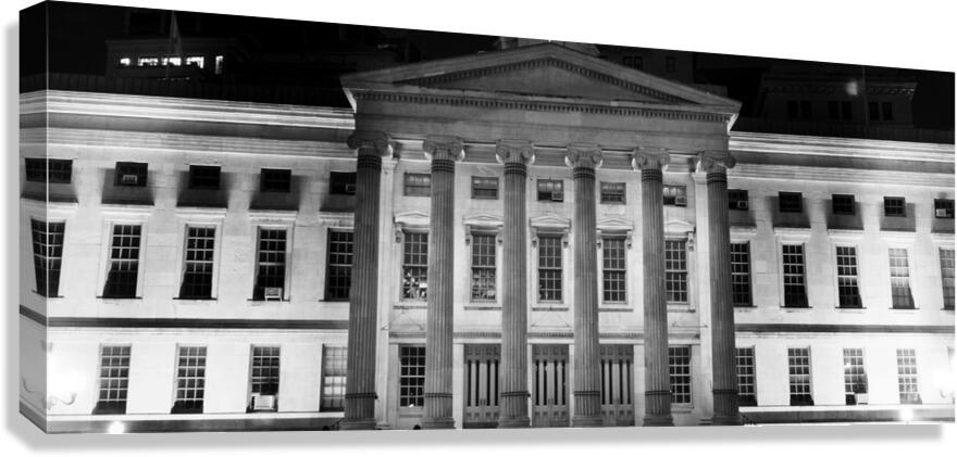 brooklyn borough hall at night  panoramic 1406 Bo Canvas Print