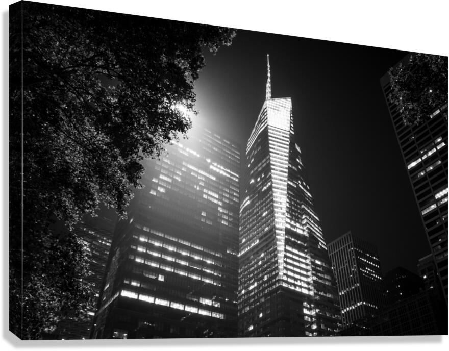bryant park at night  horizontal 1412 Bryant 13k. Canvas Print