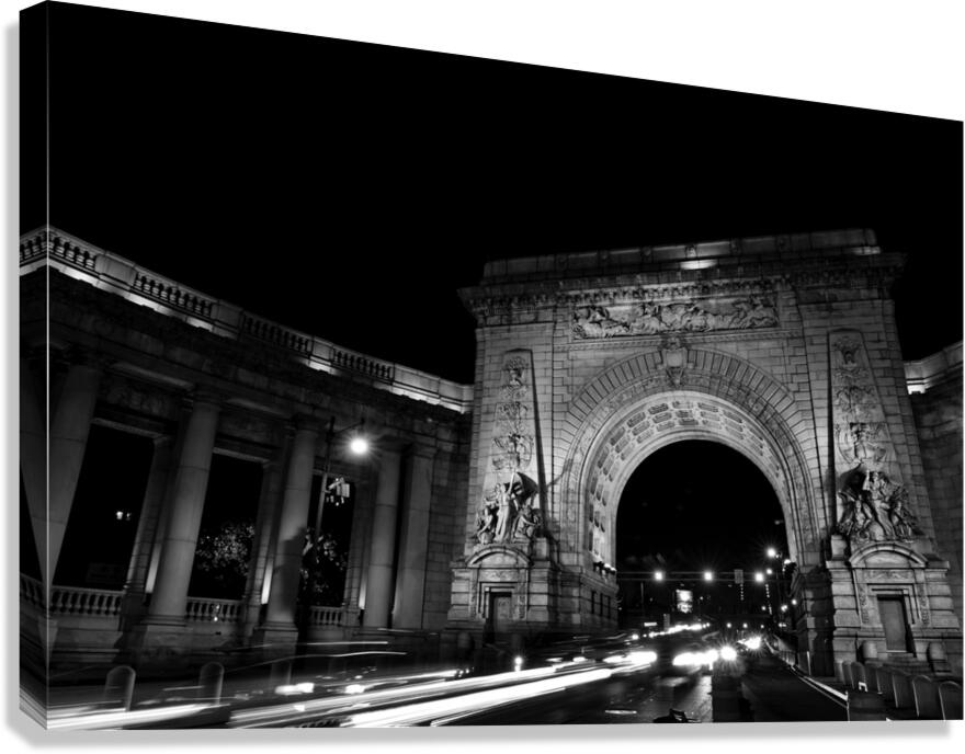 manhattan bridge arch grand entrance  horizontal Canvas Print