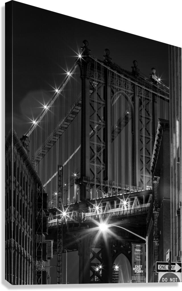 manhattan bridge washington street brooklyn  vert Canvas Print