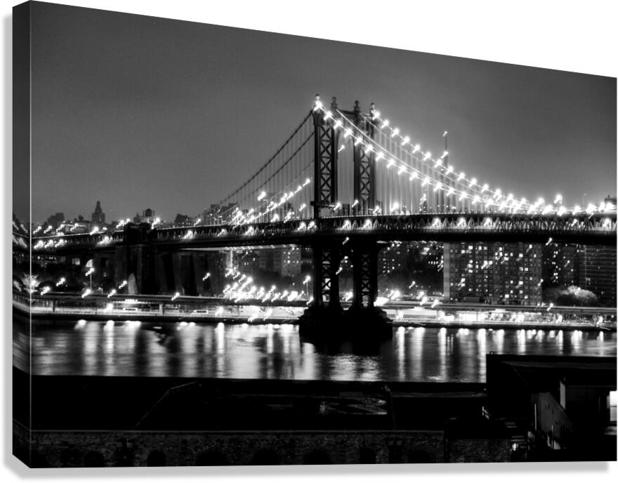 manhattan bridge over east river  horizontal 369 Canvas Print