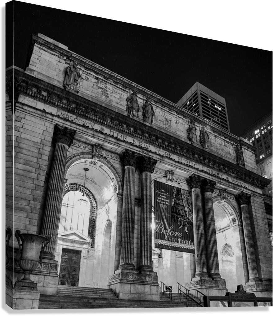 new york public library  square 366 Library 13k.j Canvas Print