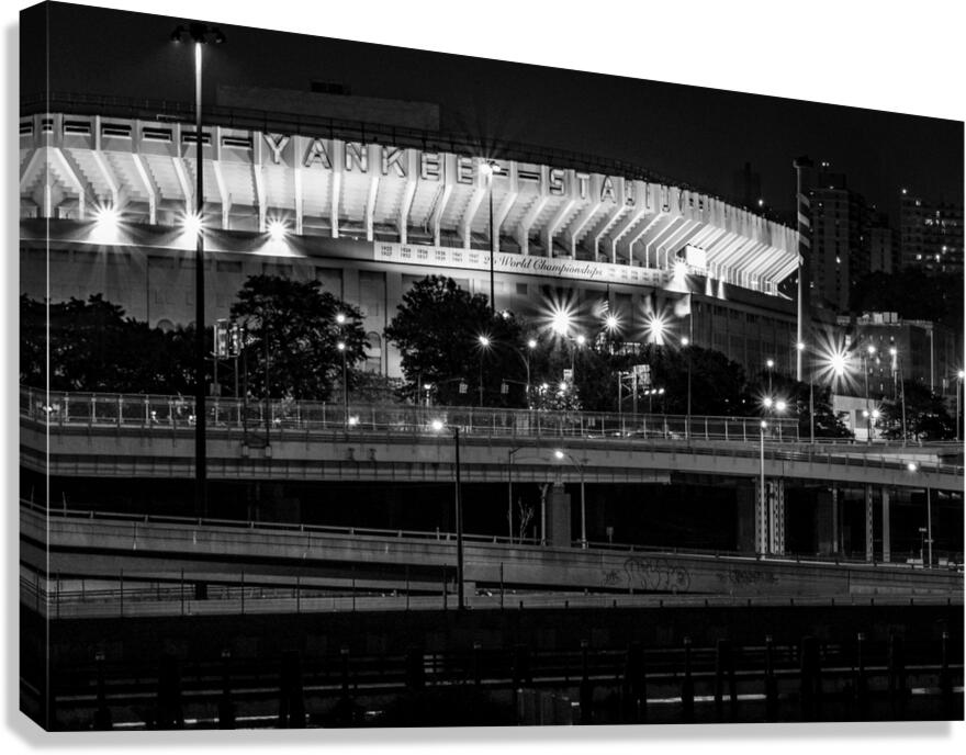old yankee stadium at night  horizontal 2939 Bomb Canvas Print