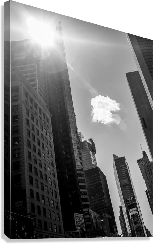 times square morning  vertical 353 Cloud 13k Canvas Print