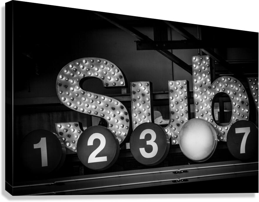 subway sign times square  horizontal 1502 Sub 13k Canvas Print