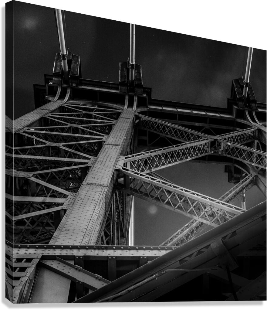 williamsburg bridge structure  square 1427 Delanc Canvas Print