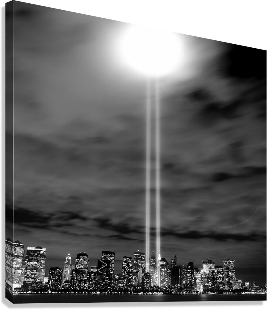tribute in lights 911 lower manhattan  square 364 Canvas Print