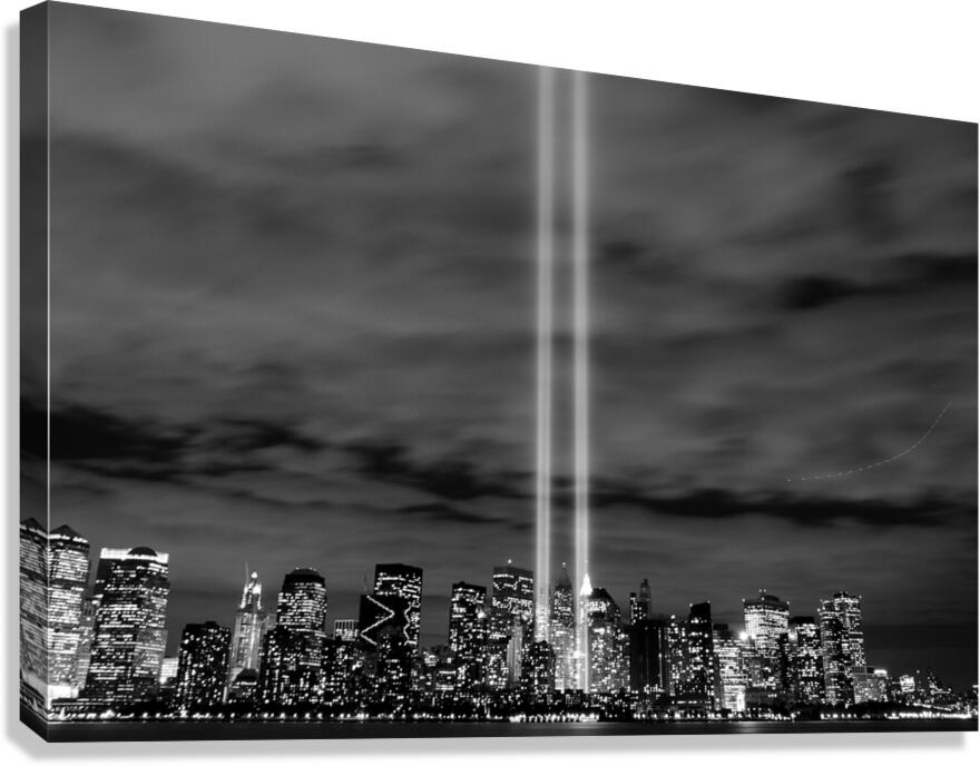 tribute in lights 911 lower manhattan  horizontal Canvas Print