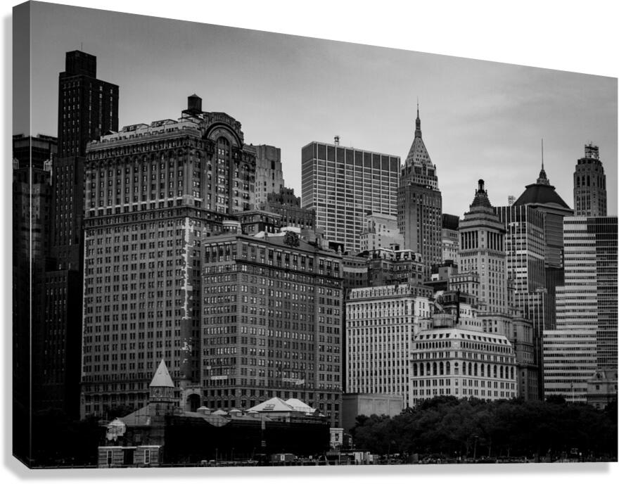 vintage new york skyline  horizontal 1476 Oldyork Canvas Print