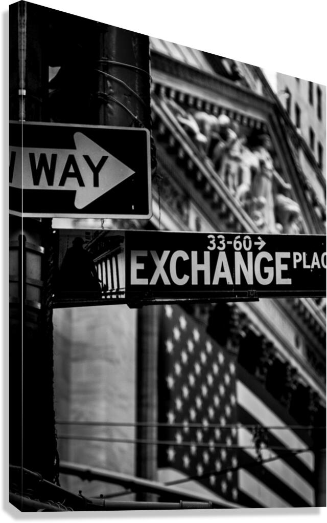 wall street broad exchange place  vertical 1441 E Canvas Print