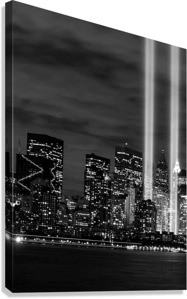tribute in lights ground zero  vertical 1517 Vall Canvas Print