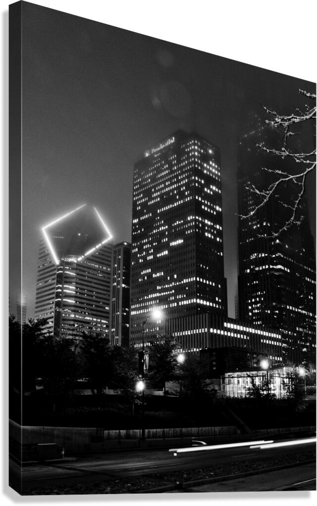 chicago skyline columbus drive randolph street  v Canvas Print