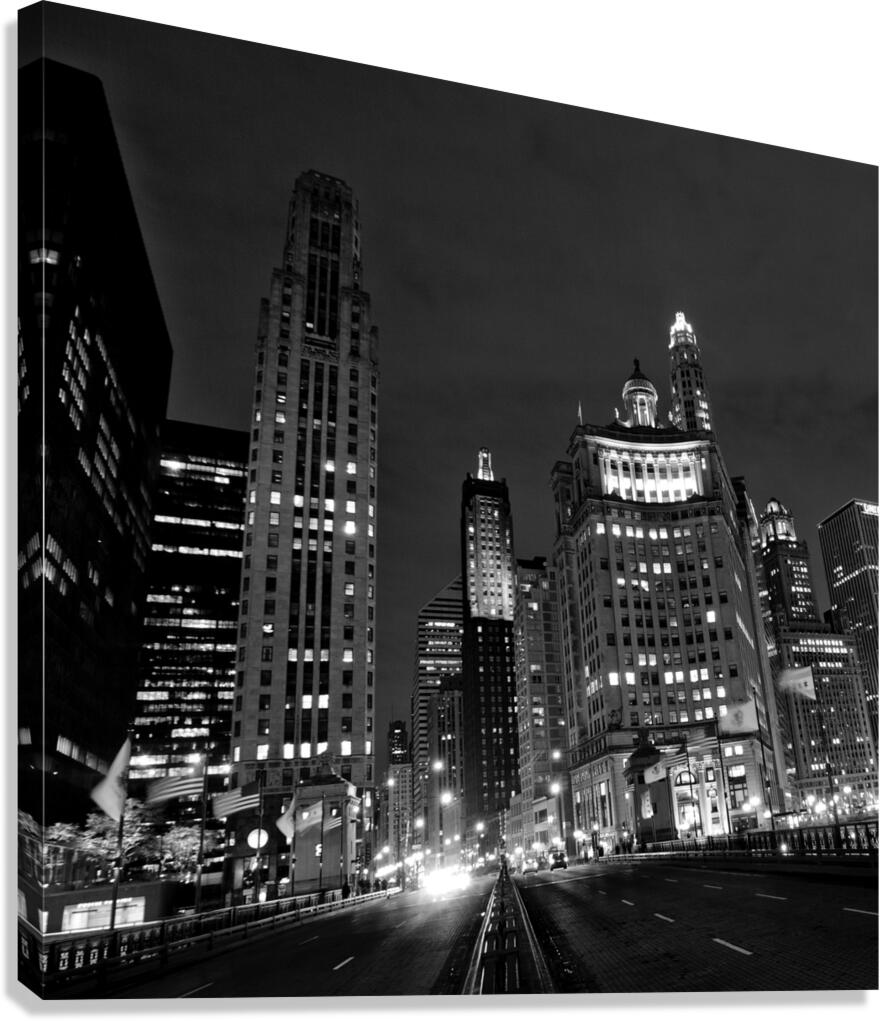 michigan avenue over chicago river  square 1190 C Canvas Print