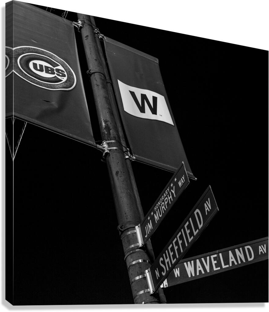 sheffield and waveland street signs  square 3084 Canvas Print