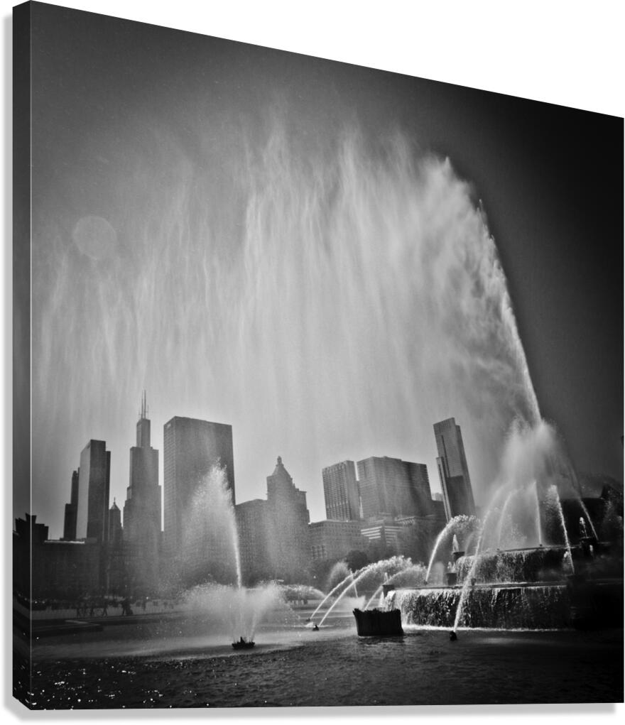 spray from buckingham fountain  square 2032 Spray Canvas Print