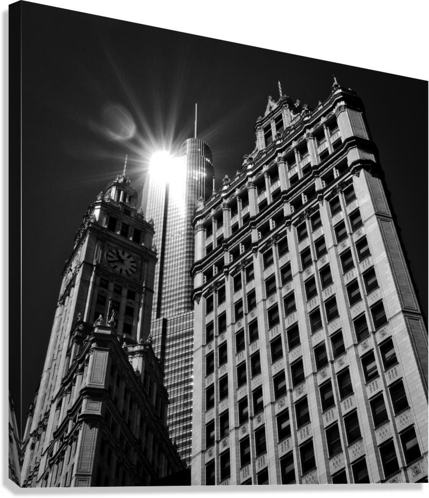 sun reflection off trump tower over wrigley build 1708133052.9496 Canvas Print