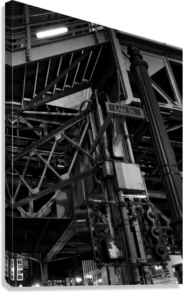 under lake and state L station  vertical 1198 Lak Canvas Print