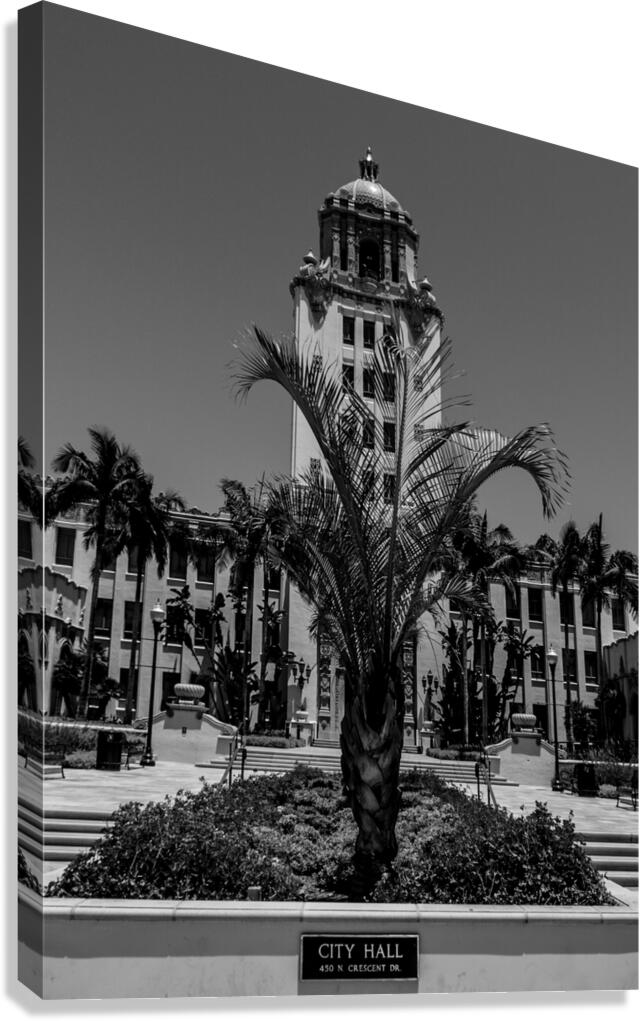 beverly hills city hall  vertical 2151 Crecent 13 Canvas Print