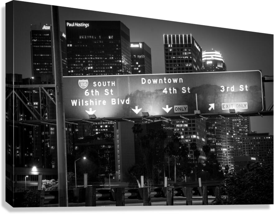 downtown LA and 4th street exit  horizontal 2168 Canvas Print