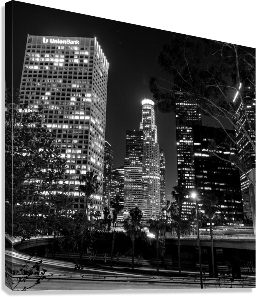 downtown LA at night  square 2157 Downtown 13k.jp Canvas Print