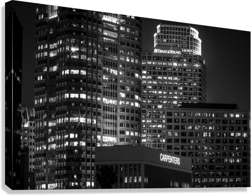 ernst young building downtown los angeles at nigh 1708176714.6803 Canvas Print