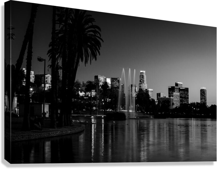 los angeles skyline echo park  horizontal 212 Ech Canvas Print
