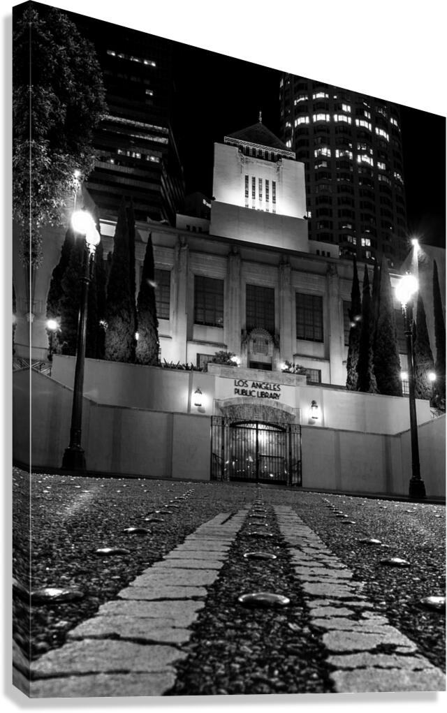 los angeles public library  vertical 2177 Library Canvas Print