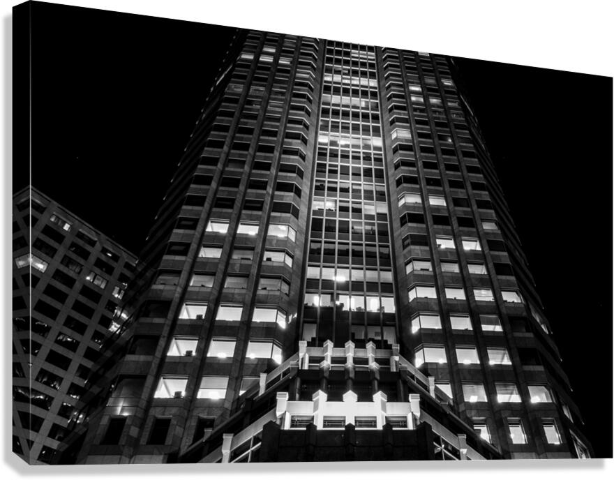 PWC building at night  horizontal 2150 Cooper 13k Canvas Print