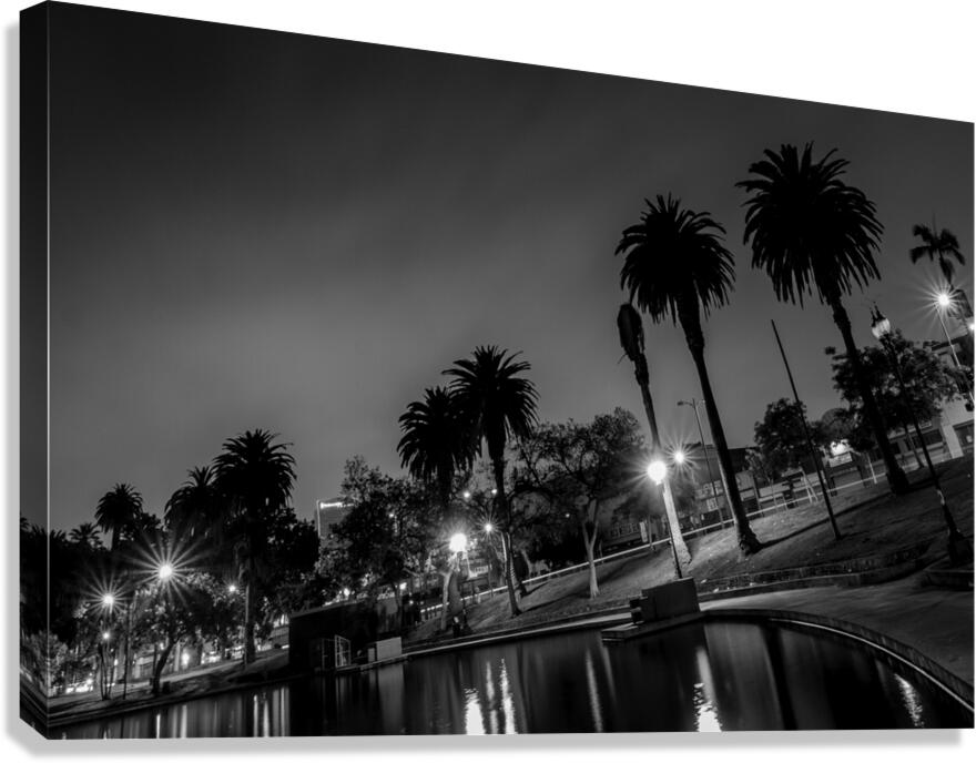 macarthur park at night  horizontal 2199 Urine 13 Canvas Print