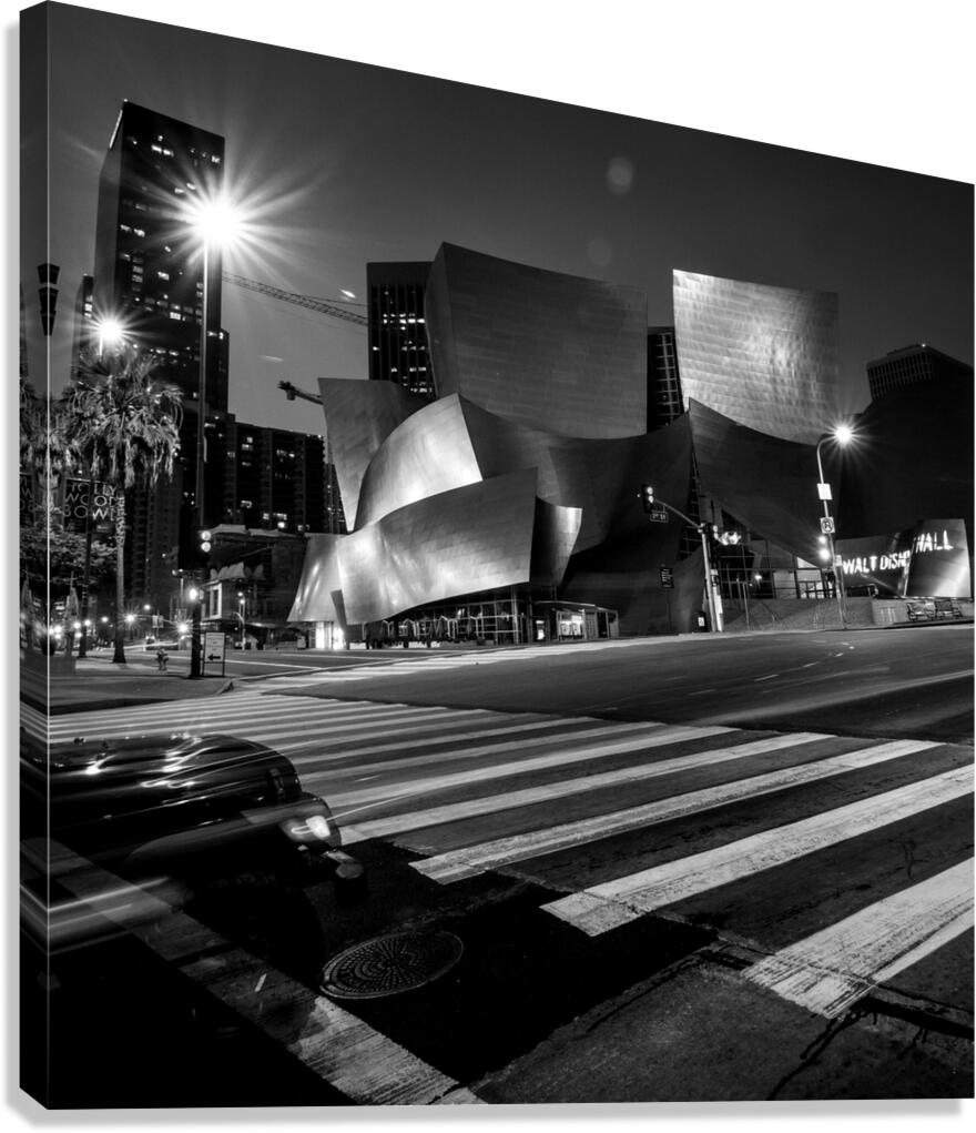 walt disney concert hall at night  square 2149 Co Canvas Print