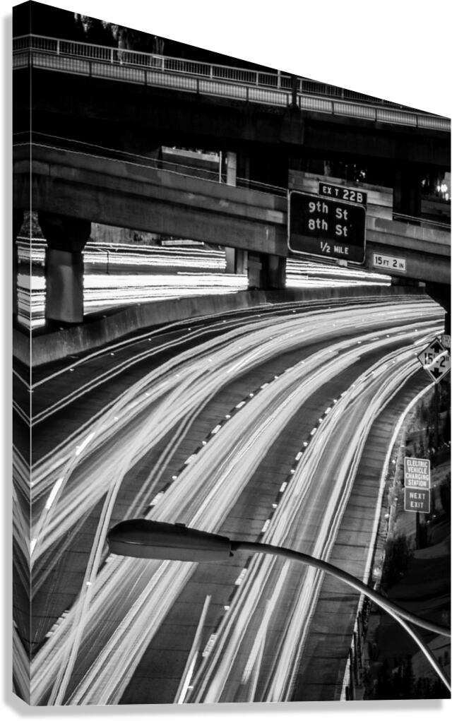 the 110 freeway downtown los angeles  vertical 21 Canvas Print