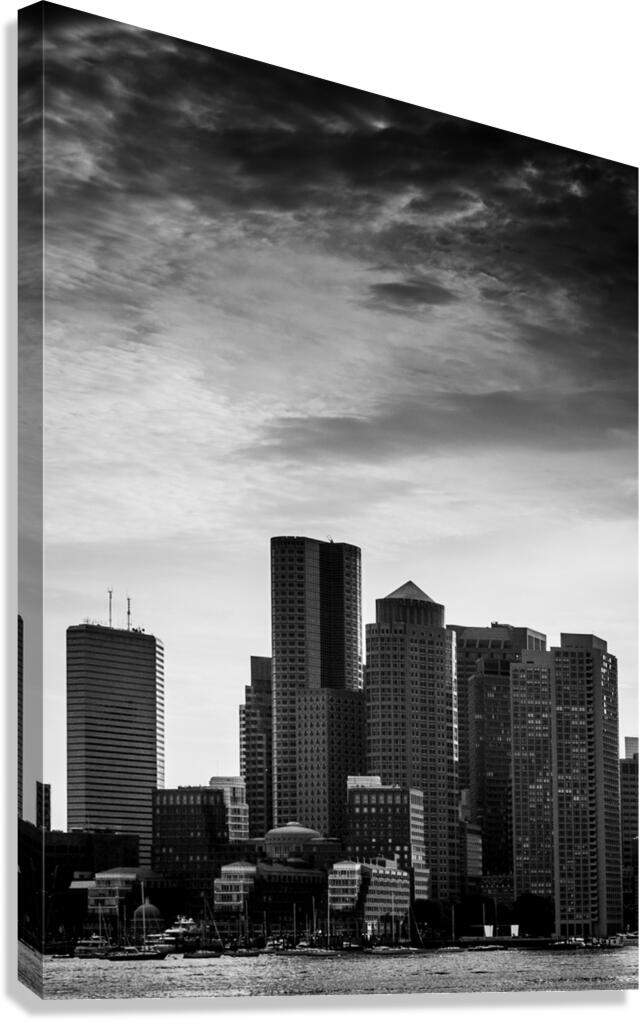 boston skyline dusk  vertical 1246 Dusk 13k Canvas Print