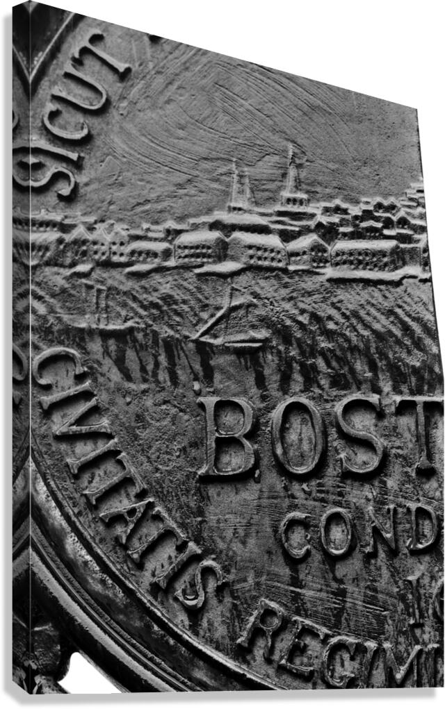 seal of boston public garden gates  vertical 1371 Canvas Print