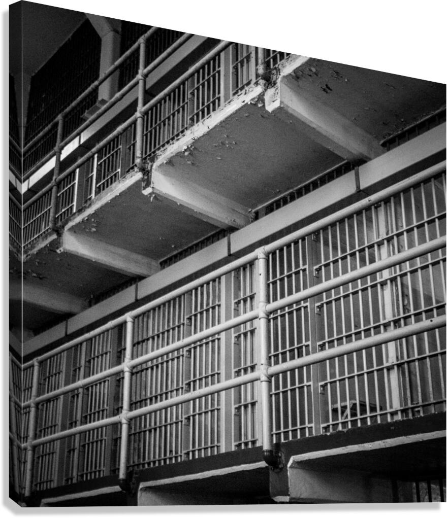 alcatraz cellblock  square 2817 Cellblock 13k Canvas Print