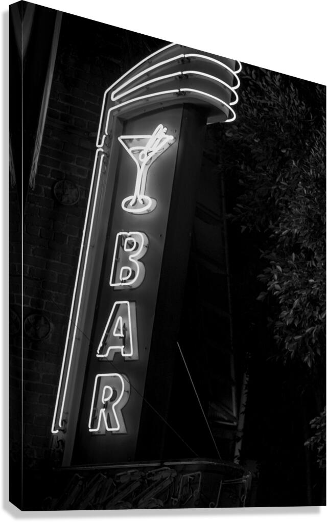bar sign above dirty martini  vertical 488 Bar 13 Canvas Print