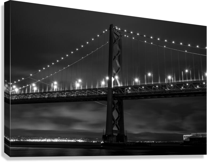 bay bridge spire night  horizontal 2782 Purcell 1 Canvas Print