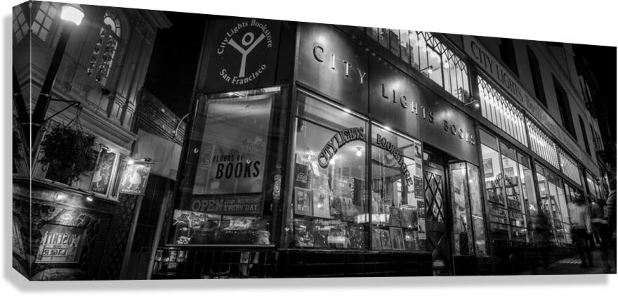 city light books broadway columbus  panoramic 281 Canvas Print