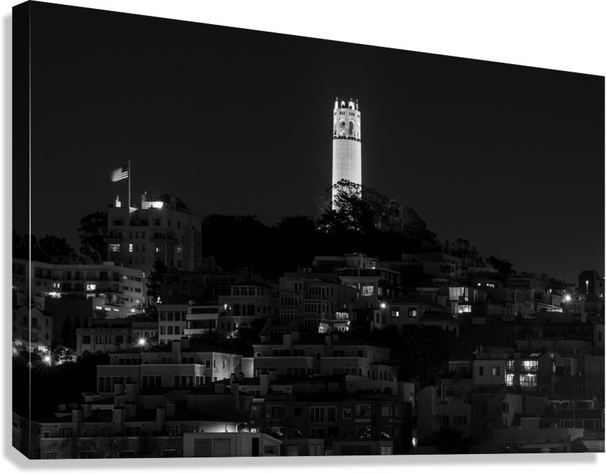 coit tower from russian hill  horizontal 494 Coit Canvas Print