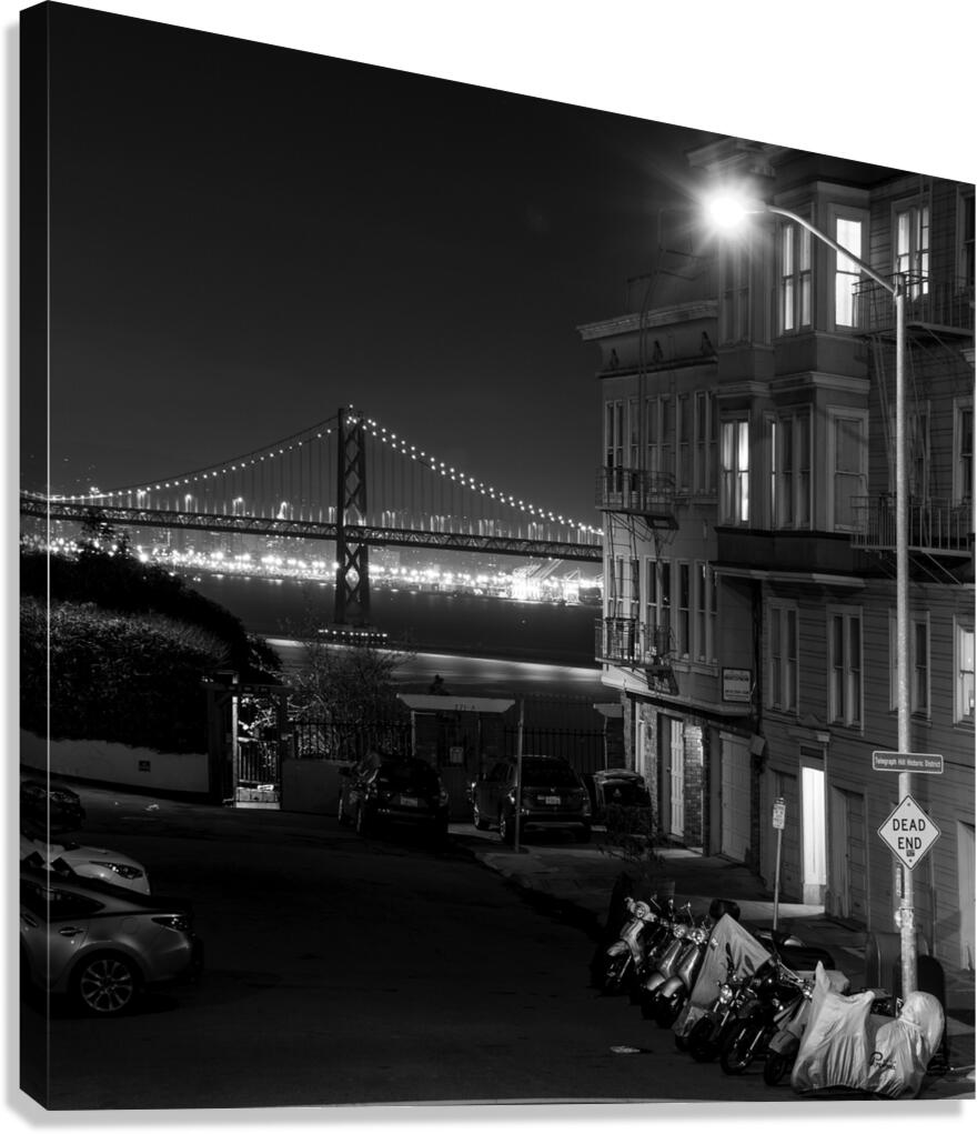 dead end telegraph hill sf bay  square 2946 Dead Canvas Print