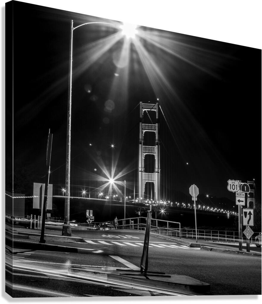 golden gate bridge at night  square 4524 Northbou Canvas Print