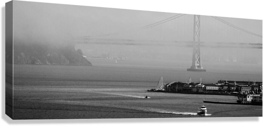 fog over san francisco bay  panoramic 2859 Thirty Canvas Print