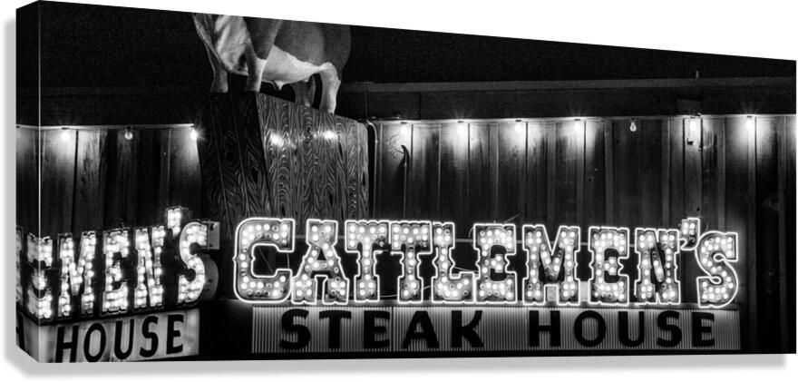 cattlemens steak house  panoramic 801 Cattlemens Canvas Print
