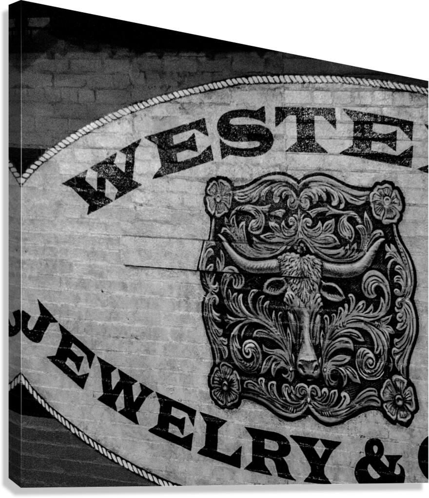 western jewelry mural  square 2131 Western 13k.jp Canvas Print