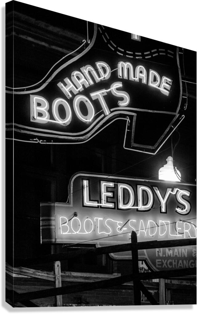 leddys handmade boots and saddles  vertical 808 H Canvas Print