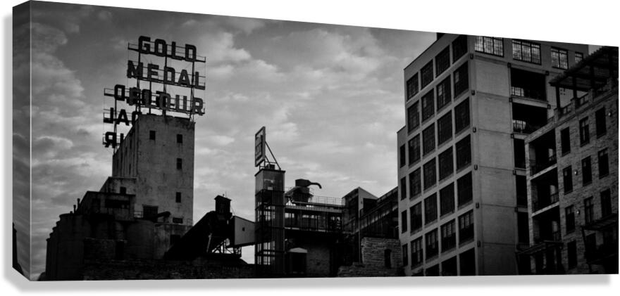 mill city ruins  panoramic 1713 Ruins 13k Canvas Print