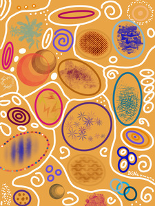 Abstract Circles In Orange