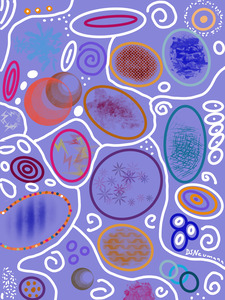 Abstract Circles In Purple