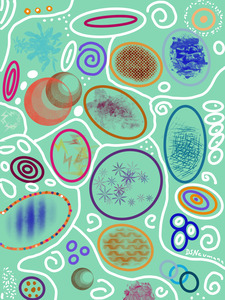 Abstract Circles In Turquoise