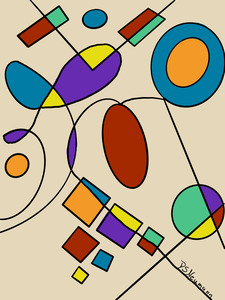 Geometric Doodles On Beige